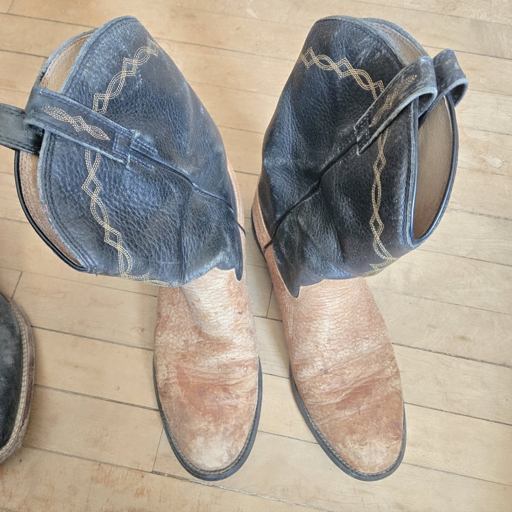 Two-Tone Western Cowboy Boots